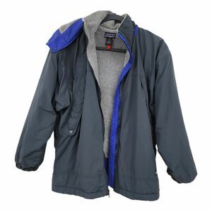 Patagonia Kids sz 12 Fleece Lining Detachable Hooded Zipper Pockets Jacket Coat